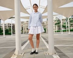 Áo Kiểu Nữ TheBlueTshirt Jacket Shirt - Seersucker SkyBlue