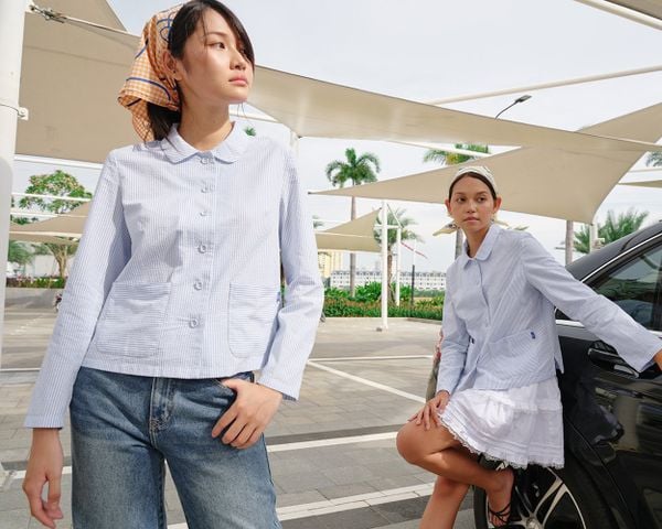 Áo Kiểu Nữ TheBlueTshirt Jacket Shirt - Seersucker SkyBlue