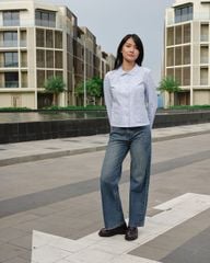 Áo Kiểu Nữ TheBlueTshirt Jacket Shirt - Seersucker SkyBlue