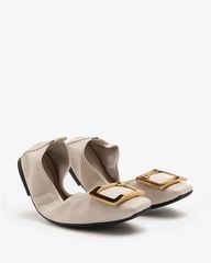 Giày Búp Bê Nữ Pazzion Huda Gold Buckle Foldable Flats