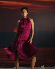 Đầm Nữ F2 Lụa Hồng Tím Summer Get Away