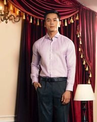 Áo Sơ Mi Nam GENTITI Trơn Tay Dài Màu Hồng - Kiểu Dáng Slim Fit