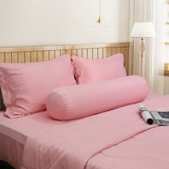Bộ Chăn Ga Gối Nin House Classic Hồng Pastel C190711