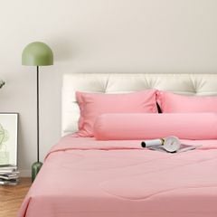 Bộ Chăn Ga Gối Nin House Classic Hồng Pastel C190711