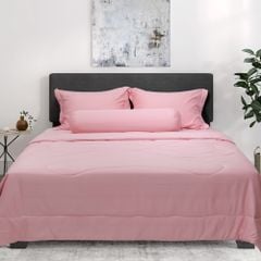 Bộ Chăn Ga Gối Nin House Classic Hồng Pastel C190711