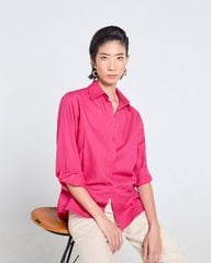 Áo Sơ Mi Nữ F2 Nữ Hồng Sen Tender Drit