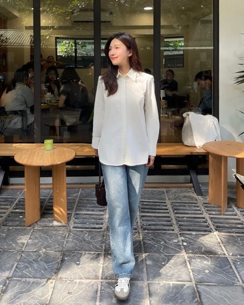 Áo Sơ Mi Nữ TheBlueTshirt Standard Lux Shirt - Ivory White