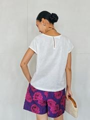 Áo Kiểu Linen Trắng