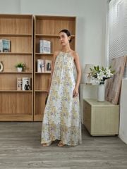 Đầm Voan Kem Họa Tiết