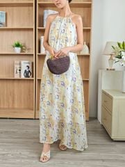 Đầm Voan Kem Họa Tiết