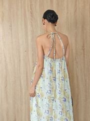 Đầm Voan Kem Họa Tiết