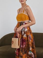 Đầm Linen Nâu Cam