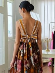 Đầm Linen Nâu Cam
