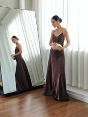 Đầm Lụa Nâu