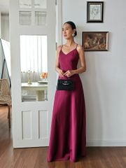 Đầm Lụa Đỏ Rượu