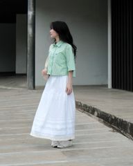 Áo Sơ Mi Nữ TheBlueTshirt NewYork Shirt - Pearl Green Gingham