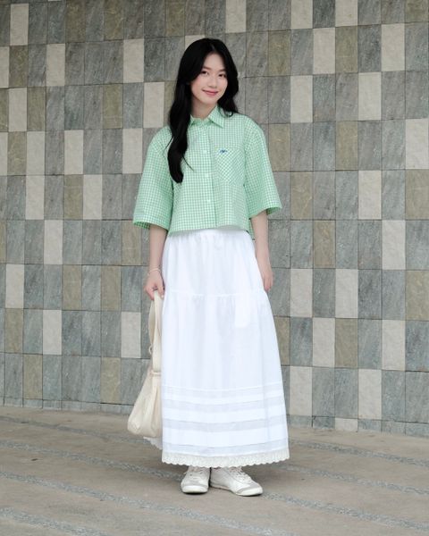 Áo Sơ Mi Nữ TheBlueTshirt NewYork Shirt - Pearl Green Gingham