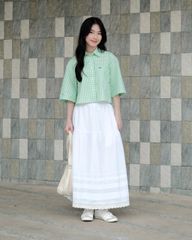 Áo Sơ Mi Nữ TheBlueTshirt NewYork Shirt - Pearl Green Gingham