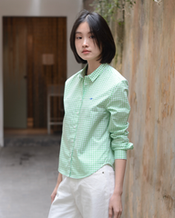 Áo Sơ Mi Nữ TheBlueTshirt Ultimate Classic Shirt - Pearl Green Gingham