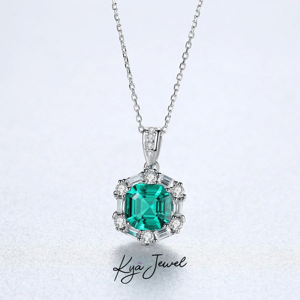Dây chuyền nữ KYA JEWEL bạc Ý Mystic Green