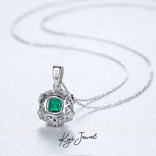 Dây chuyền nữ KYA JEWEL bạc Ý Mystic Green