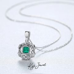 Dây chuyền nữ KYA JEWEL bạc Ý Mystic Green