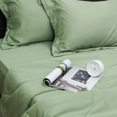 Bộ Chăn Ga Gối Nin House Classic Xanh Lá Mạ C190707