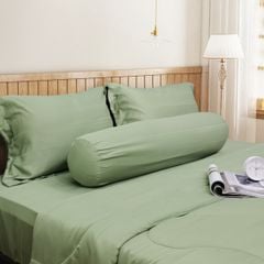 Bộ Chăn Ga Gối Nin House Classic Xanh Lá Mạ C190707