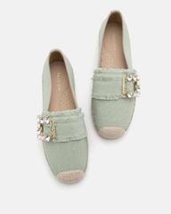 Giày Lười Nữ Pazzion Nancy Crystal Embellished Buckle Espadrilles