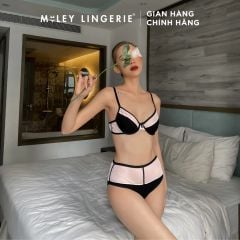 Bộ Đồ Lót Nữ Miley Phối Lưới Sexy Có Gọng Không Mút Vải Sợi Thiên Nhiên Cao Cấp Bamboo