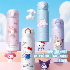 Bình Nước Giữ Nhiệt Sanrio Kuromi 500ml - SW-3292