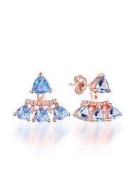 Hoa Tai Nữ Kya Jewel Topaz Vàng Hồng Cách Điệu