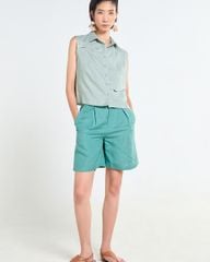 Quần Short Nữ F2 Linen Xanh Lá Nhạt Tender Drit