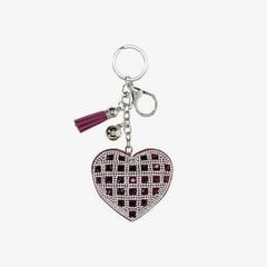 Móc chìa khóa trái tym lấp lánh màu tím Primadonna Collection