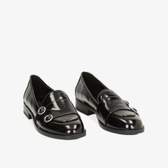 Giày Lười Nữ Primadonna Collection Low Black Moccasin In Abrasive