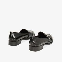 Giày Lười Nữ Primadonna Collection Low Black Moccasin In Abrasive