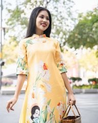 Chân Váy Nữ F2 Lụa Vàng - Không kèm áo