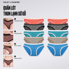 Combo 10 Quần Lót Thun Lụa Sớ Gỗ Miley Lingerie FWS_00 - Màu Ngẫu Nhiên