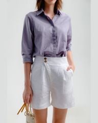 Áo Sơ Mi Linen F2 Tím Hương Mùa Hè
