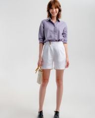 Áo Sơ Mi Linen F2 Tím Hương Mùa Hè