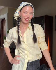 Áo Sơ Mi Nữ TheBlueTshirt The A Classic Shirt - Yellow Gingham