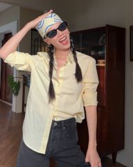 Áo Sơ Mi Nữ TheBlueTshirt The A Classic Shirt - Yellow Gingham