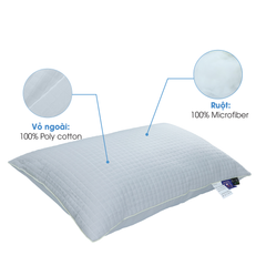 Gối Chần Bông Cloudy Nin House Cho Người Nằm Thấp