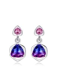 Hoa Tai Nữ Kya Jewel Đá Tam Giác Màu Tím Sang Trọng