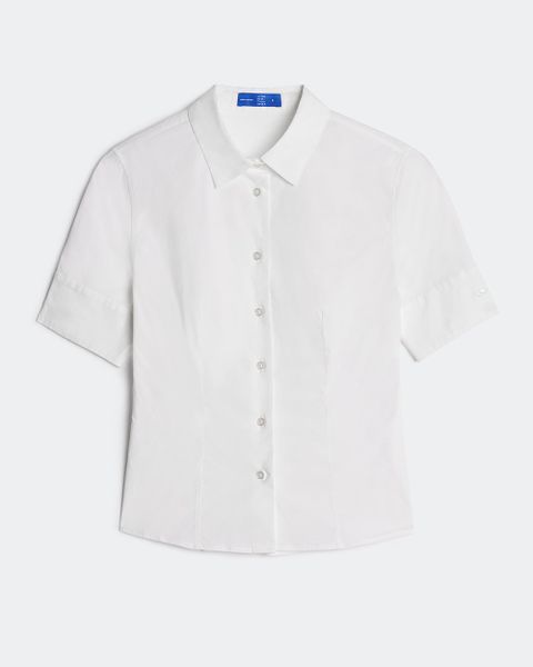 Áo Sơ Mi Nữ TheBlueTshirt Upper Side Shirt - Ivory White