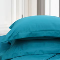 Bộ Chăn Ga Gối Nin House Classic Teal Blue C190710