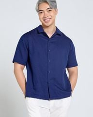 Áo Sơ Mi Nam F2 Linen  Xanh Duong Tender Drit