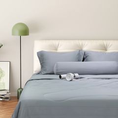 Bộ Chăn Ga Gối Nin House Classic Cool Grey C190709