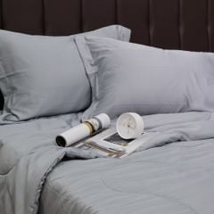 Bộ Chăn Ga Gối Nin House Classic Cool Grey C190709