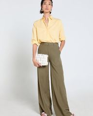 Quần Dài Nữ F2 Linen  Xanh Rêu Tender Drit